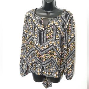 Liberty Love black floral blouse